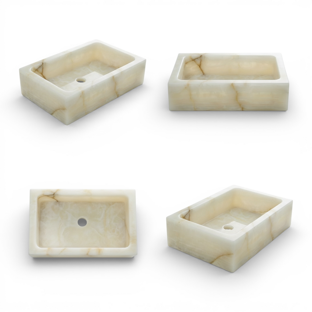 Handcrafted Single Marble Kitchen Sink AMKC250003