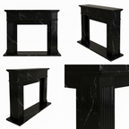 Handcrafted Marble Fireplace Mantel – AMFP250001