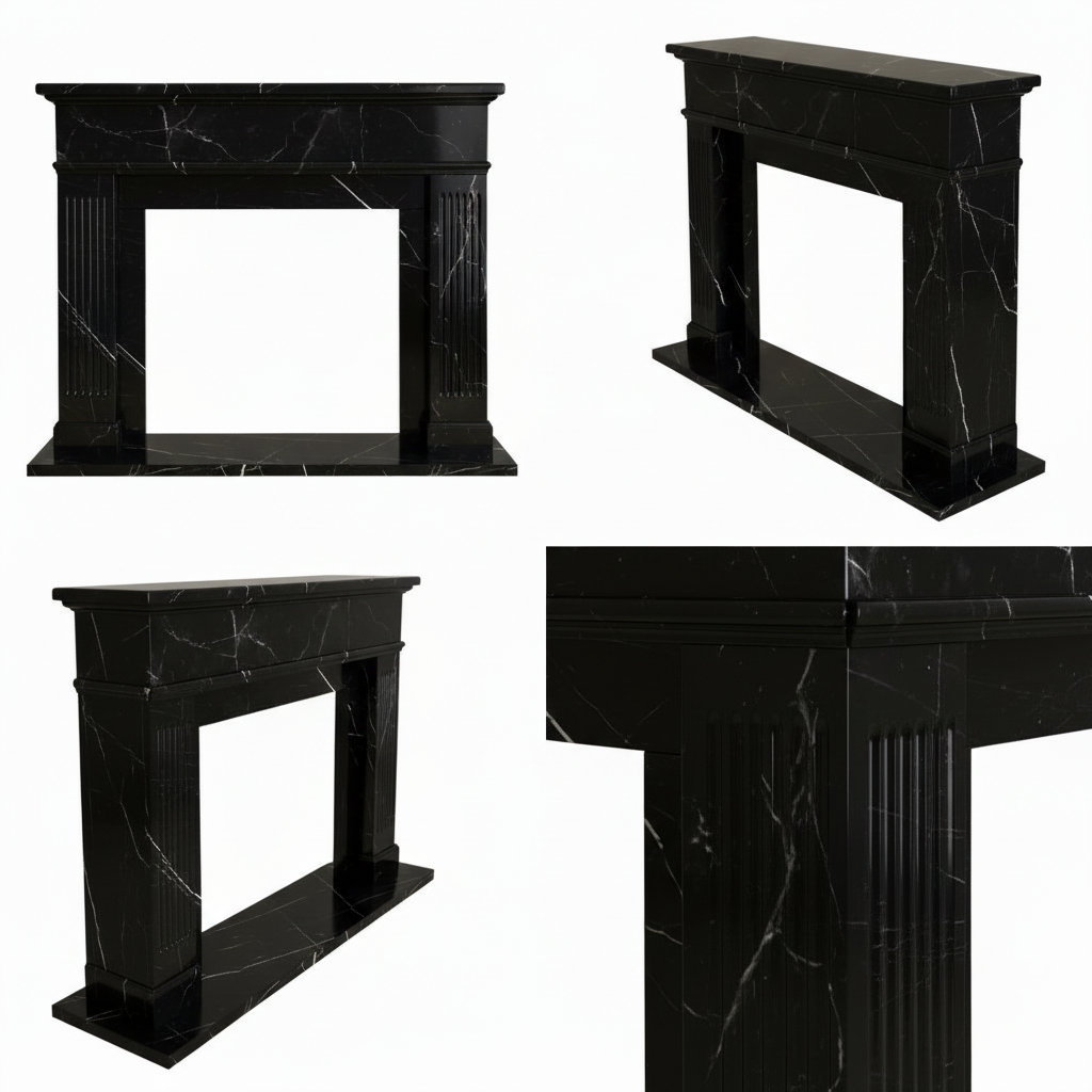 Handcrafted Marble Fireplace Mantel – AMFP250001