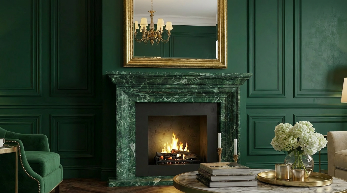 Handcrafted Marble Fireplace Mantel – AMFP250002