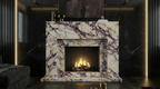 Handcrafted Marble Fireplace Mantel – AMFP250003