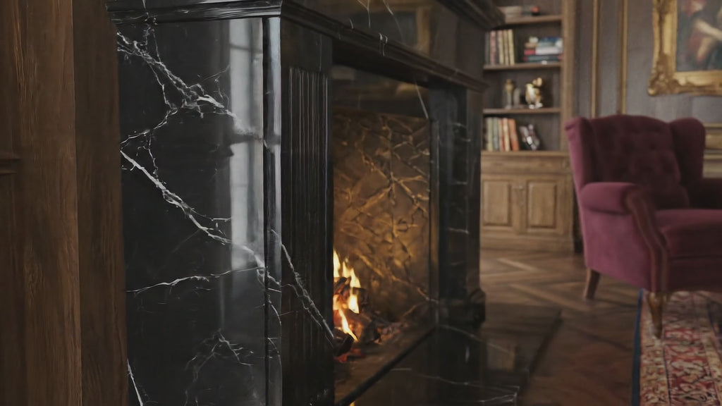 Handcrafted Marble Fireplace Mantel – AMFP250001