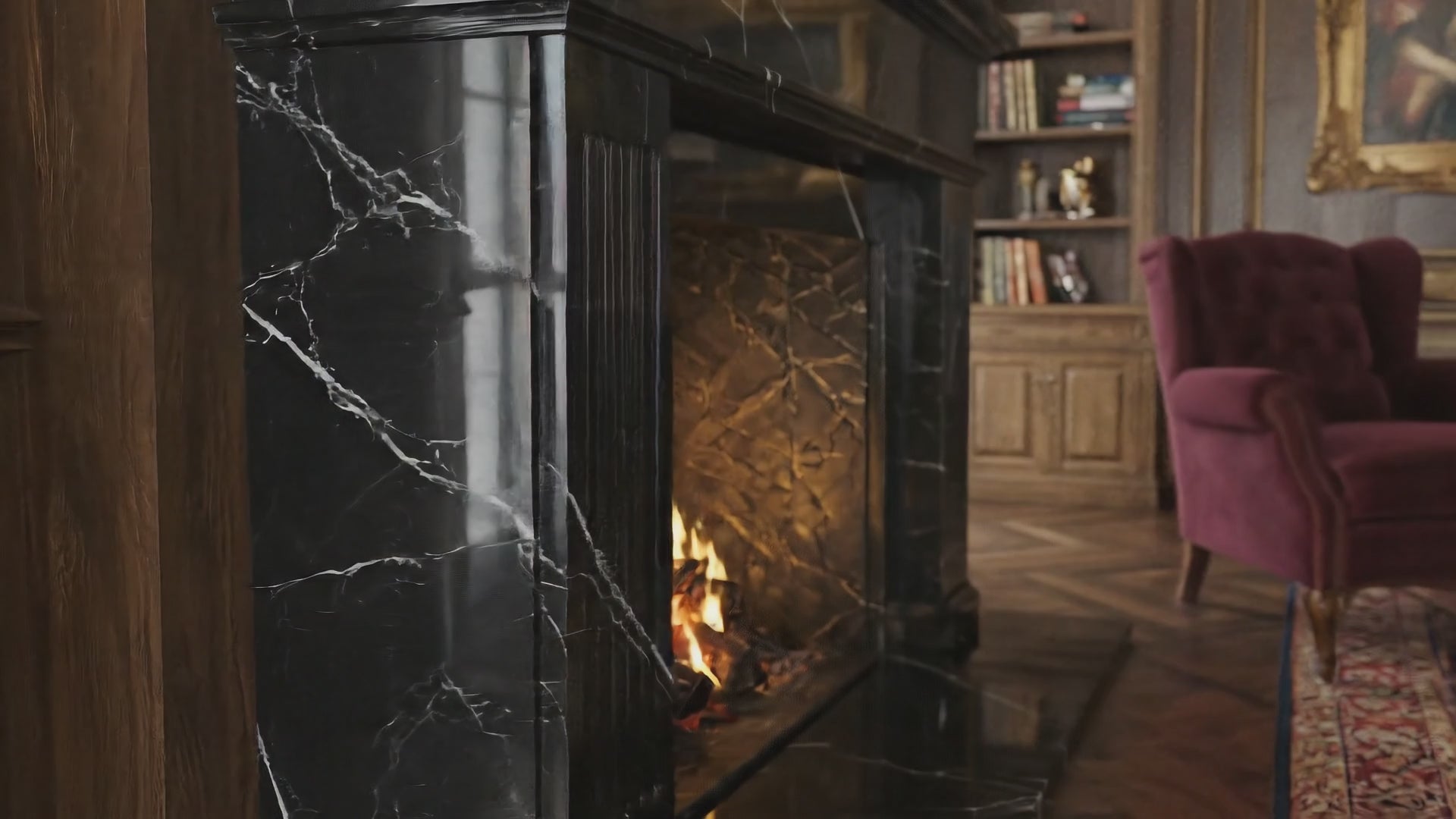 Handcrafted Marble Fireplace Mantel – AMFP250001