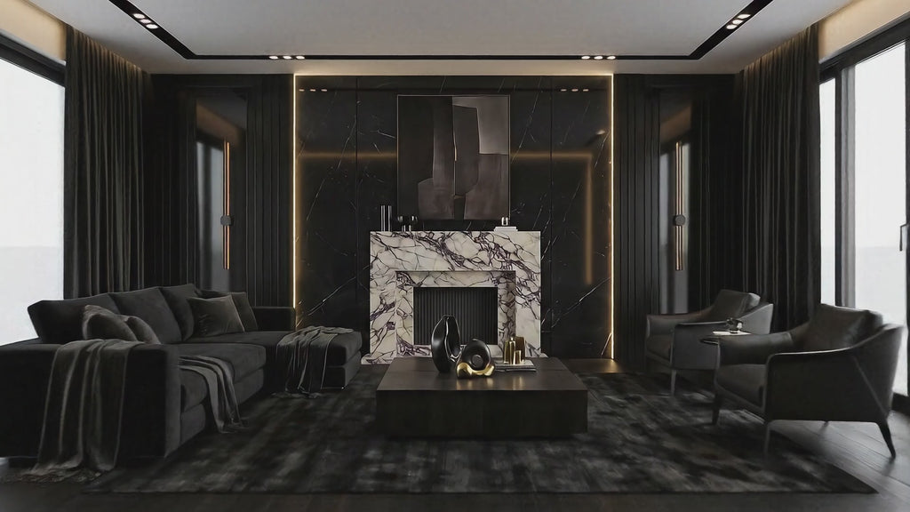 Handcrafted Marble Fireplace Mantel – AMFP250003